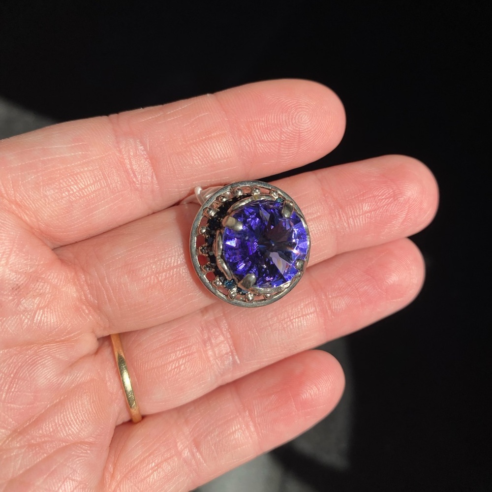 Sorrelli Silver with Blue and Purple Ring